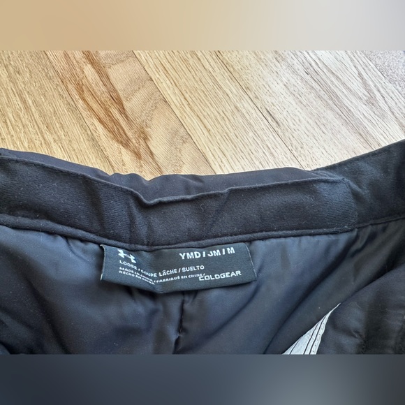 NWT Under Armour Coldgear Black Youth Medium Snow Pants Snow Bibs - Picture 8 of 9